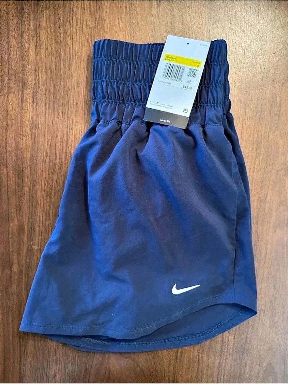 NWT! Nike One Dri-FIT Ultra High-Waisted 3" Brief-Lined Shorts Blue Small